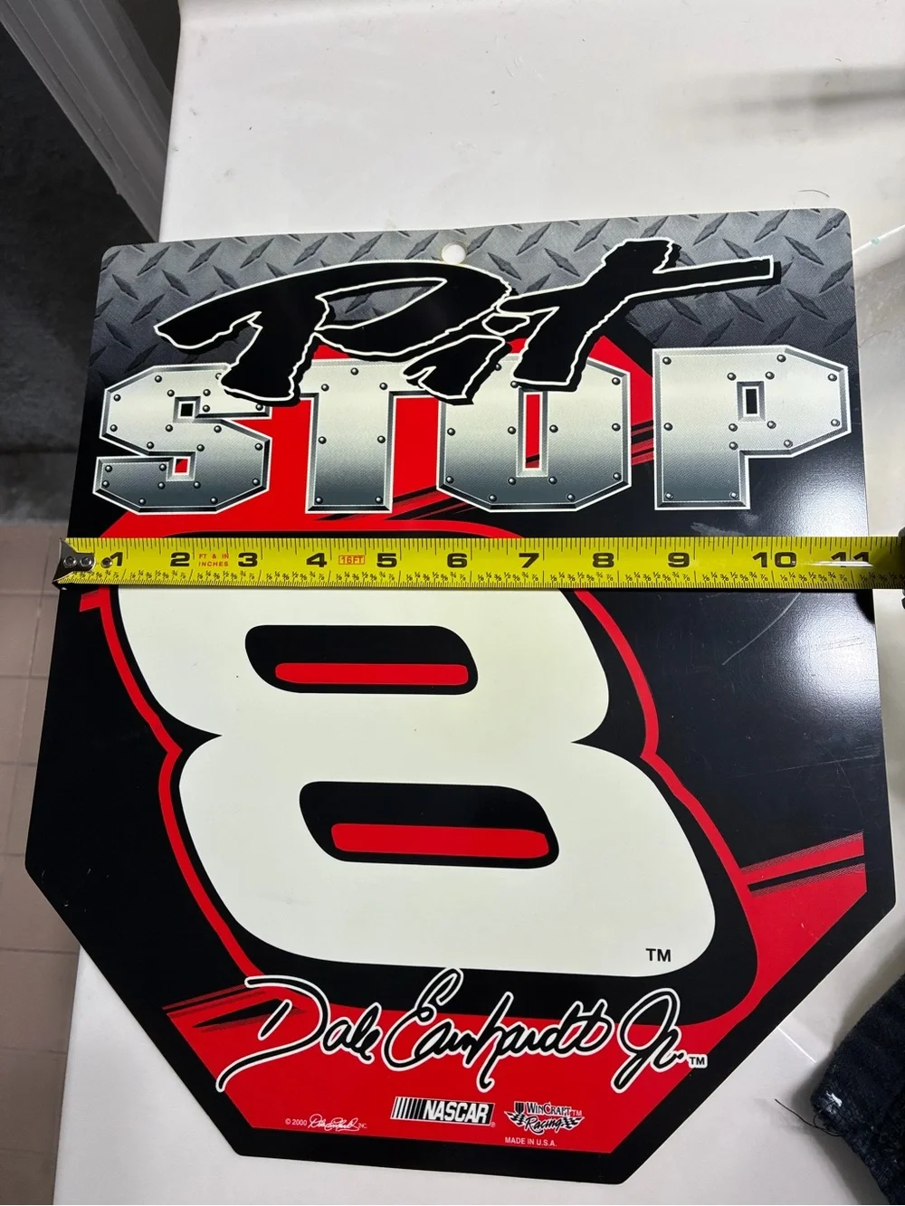 Nascar Black Red White #8 Stop Sign Wall Decor